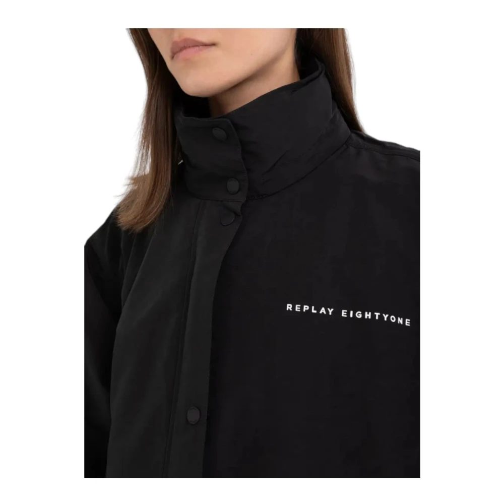 Replay Transition Jacket met Knopen Black Dames