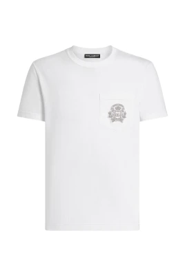 Broderad T-shirt i bomull