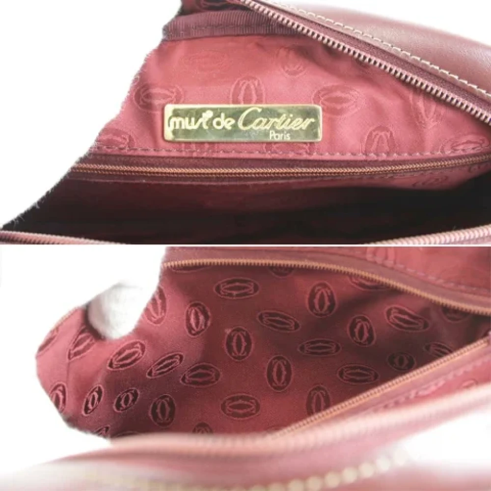Cartier Vintage Pre-owned Leather shoulder-bags Red Dames
