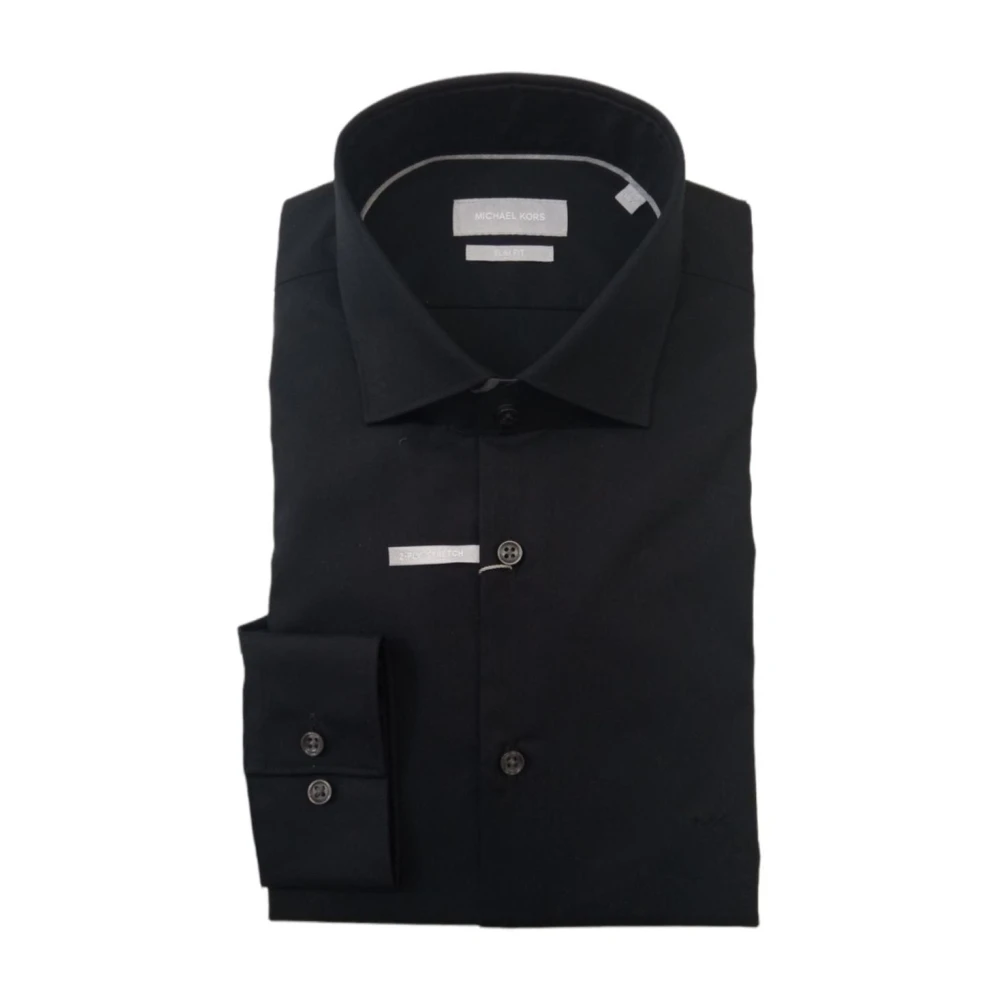 Michael Kors Men's Black Cotton Formal Shirt