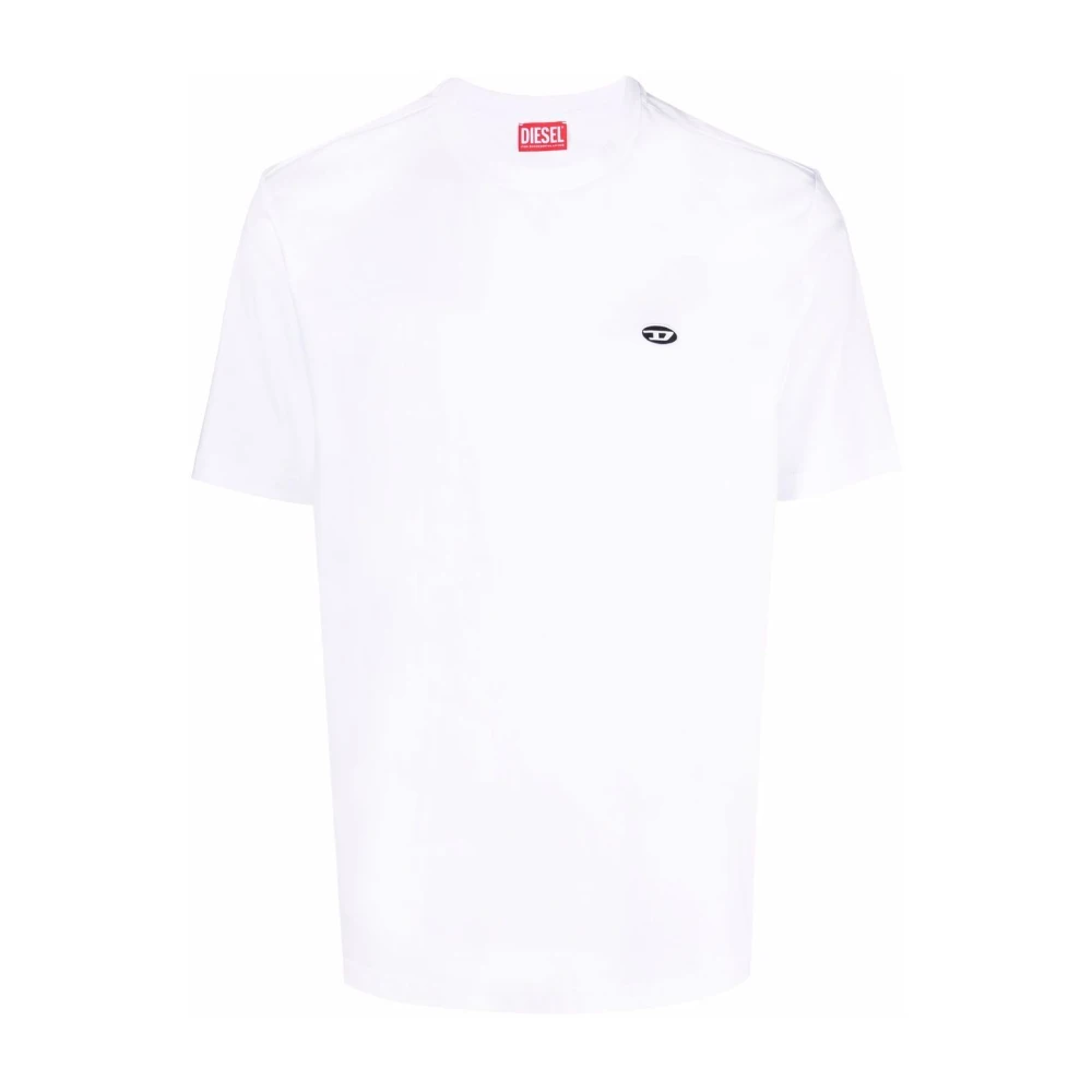 Diesel Witte T-shirt met print White Heren