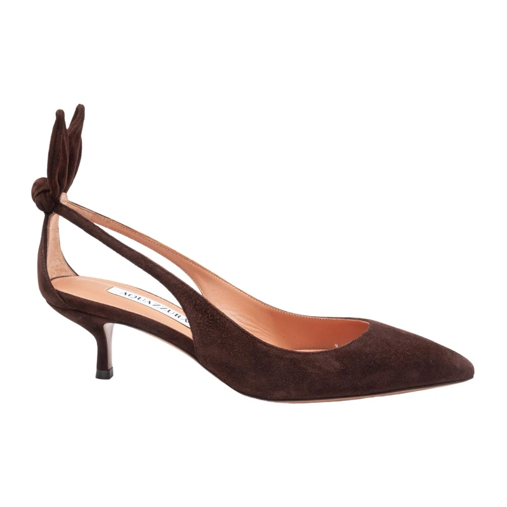 Aquazzura Women's Brown Bow Tie Pump 50 - Pumps - 3 Uk - Shoes