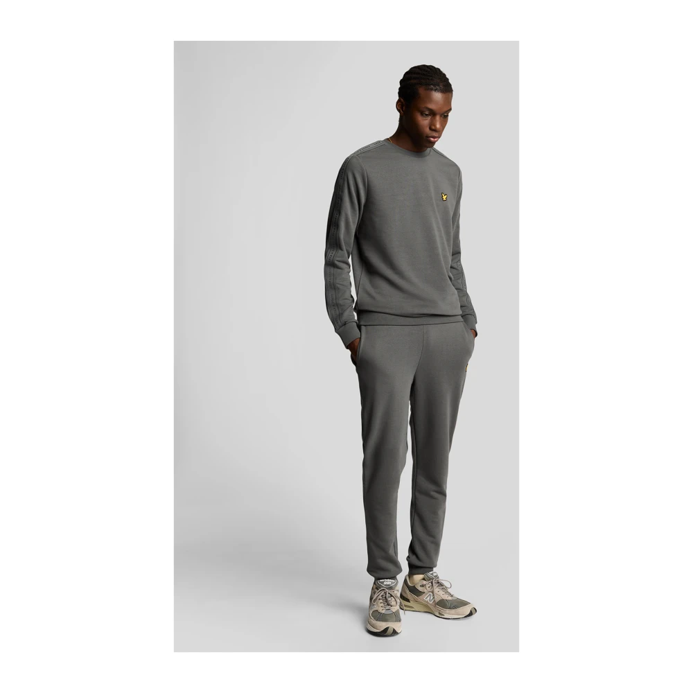 Lyle & Scott Mid Bottoms Tape Trackies Gray Heren