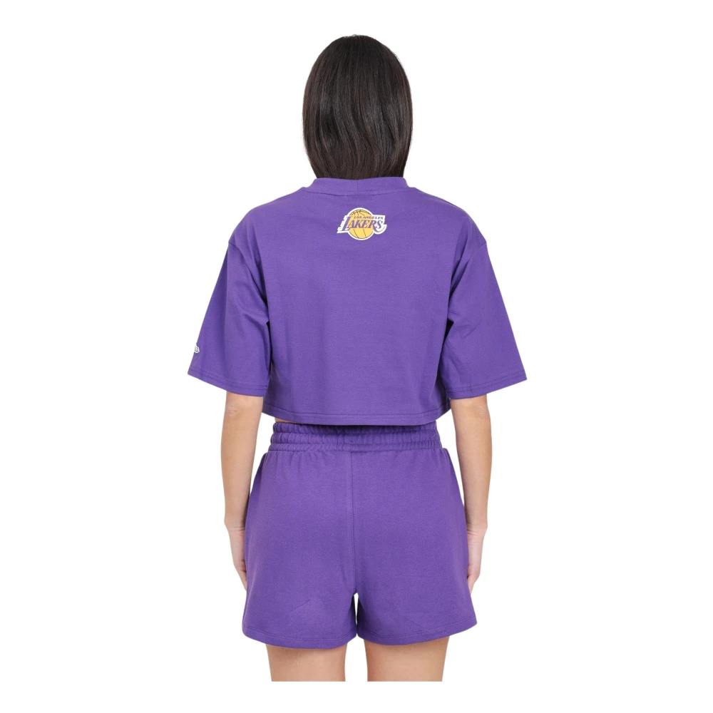 new era LA Lakers NBA Team Logo Paarse Shorts Purple Dames