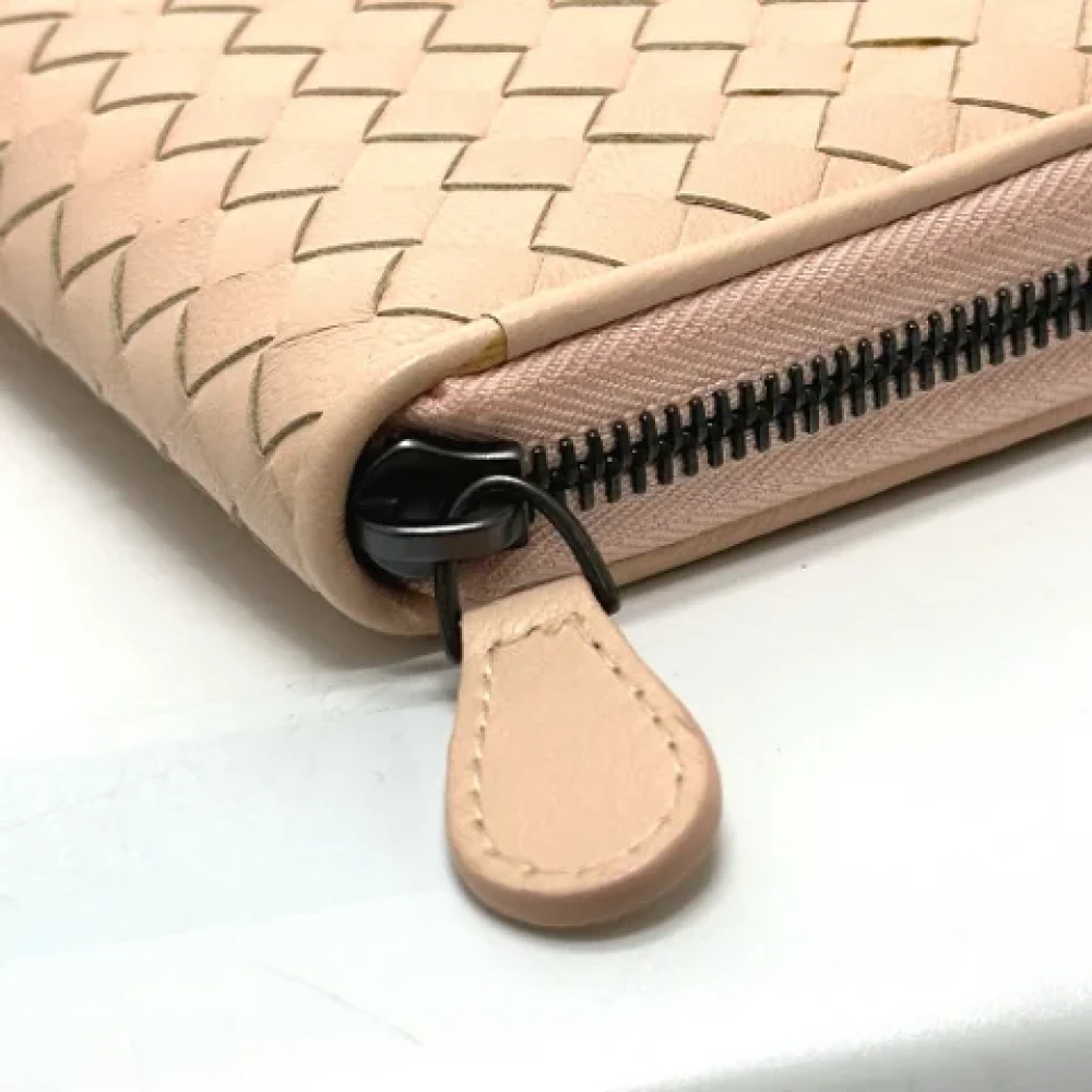 Bottega Veneta Vintage Pre-owned Leather wallets Pink Dames
