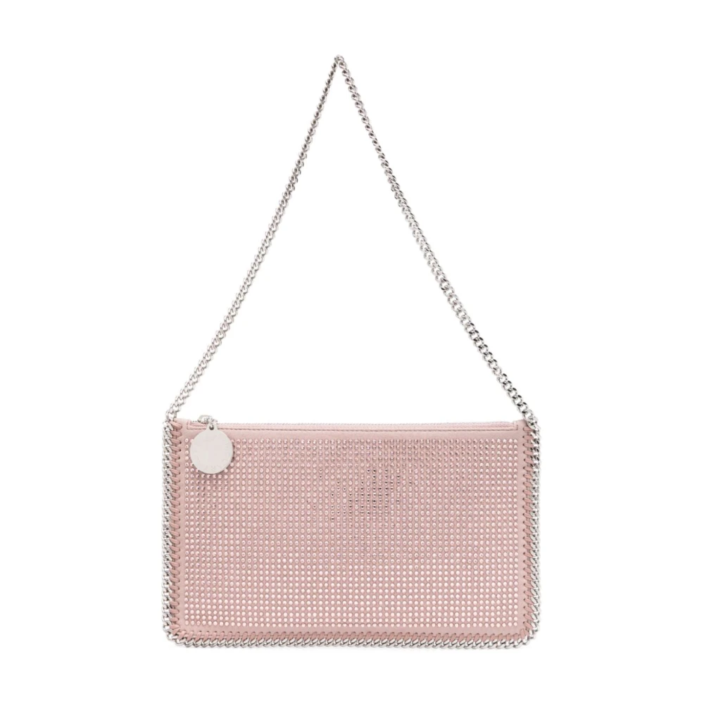 Stella Mccartney Poederroze Faux Suède Schoudertas Pink Dames