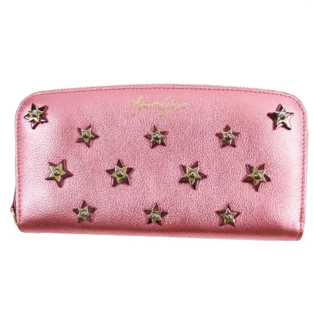 Jimmy Choo Pre-owned Leather wallets Pink Dames