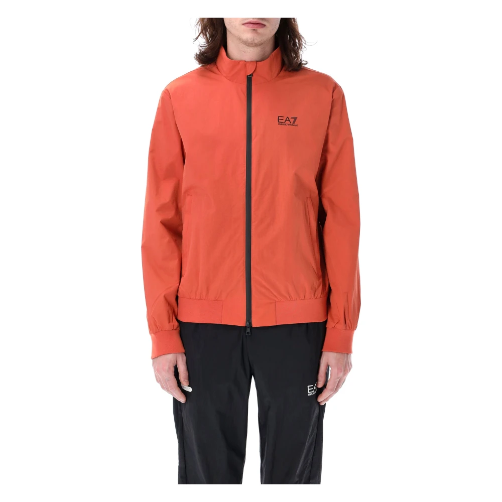 Emporio Armani EA7 Stijlvolle Jas voor Mannen Orange Heren
