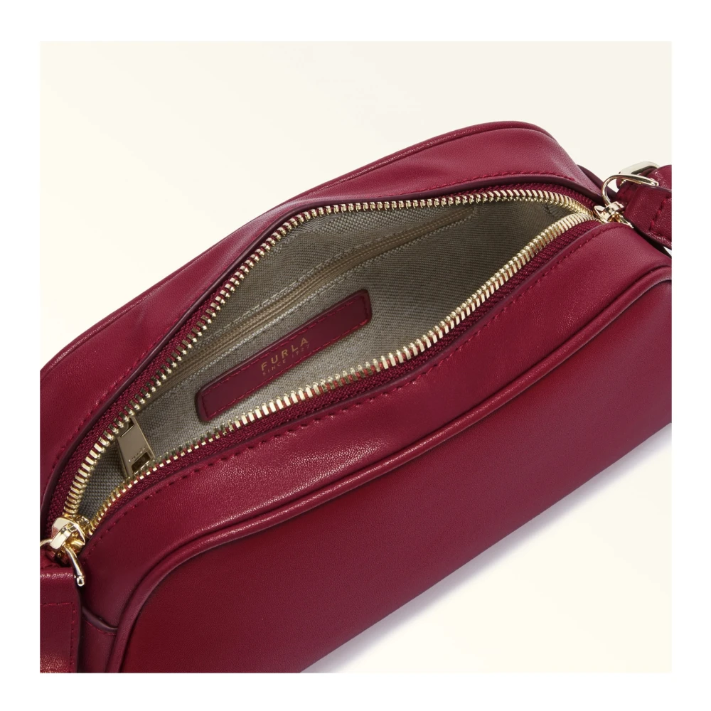 Furla Kersenleer Mini Schoudertas Red Dames