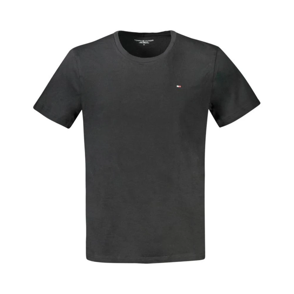 Tommy Hilfiger Men's Black Cotton Crew Neck Tee