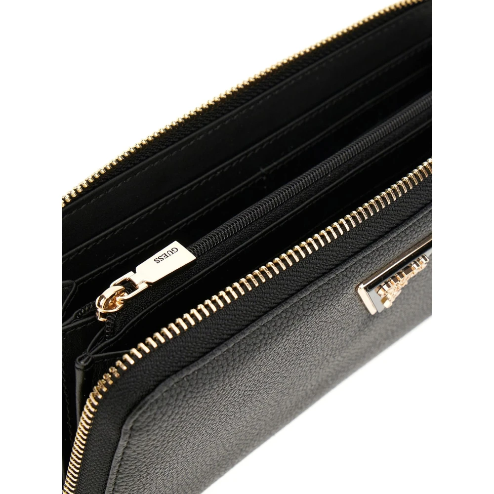 Guess Laurel Slg Medium Zi Portemonnee Zwart Black Dames