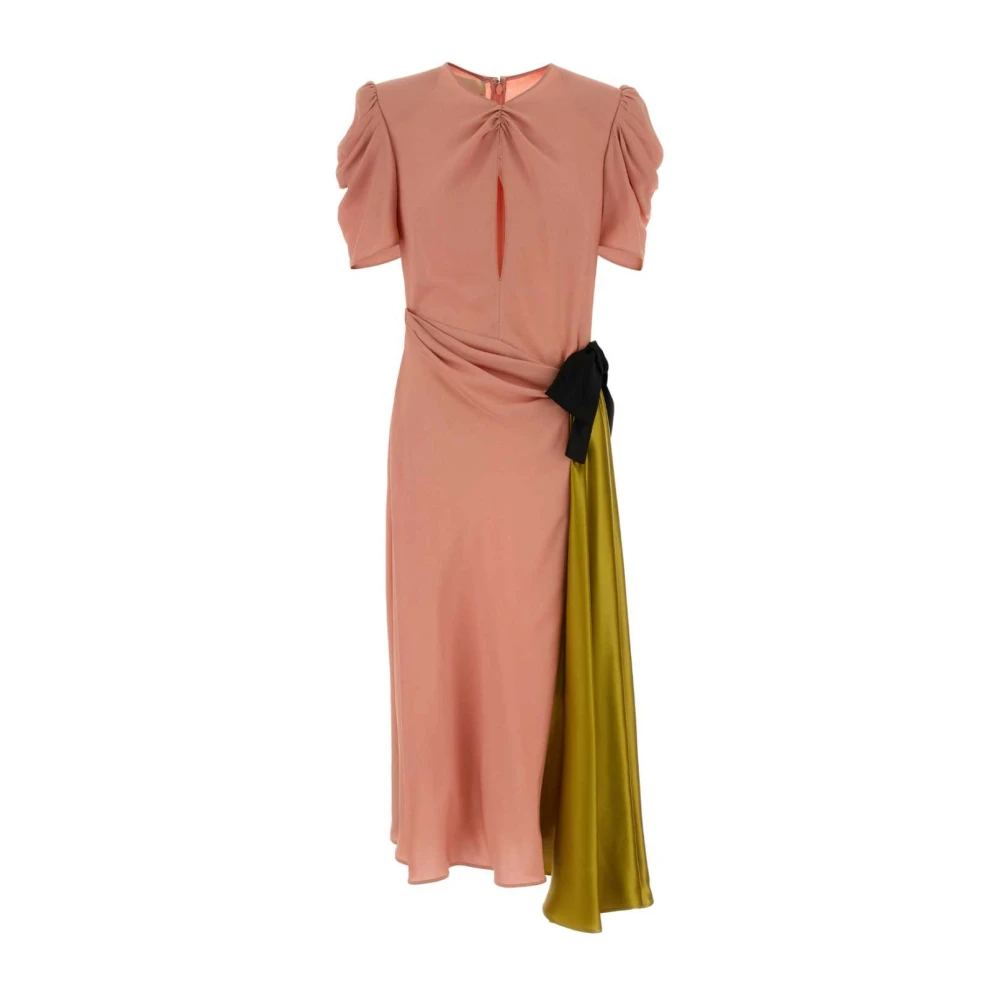 Valentino Garavani Women's Pink Crepe Dress - Midi Dresses - S - Dresses