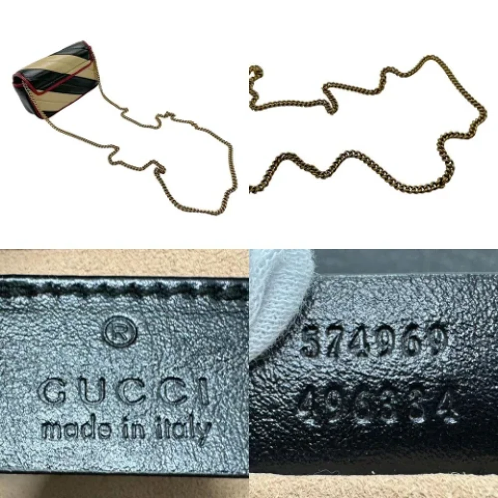 Gucci Vintage Pre-owned Leather gucci-bags Beige Dames