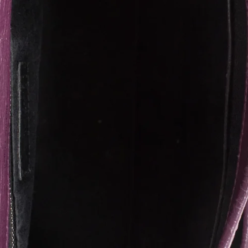 Yves Saint Laurent Vintage Pre-owned Leather shoulder-bags Purple Dames