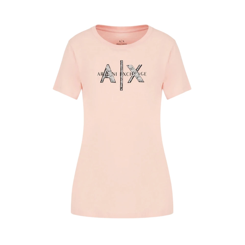 Armani Exchange Klassisk T-shirt Pink, Dam