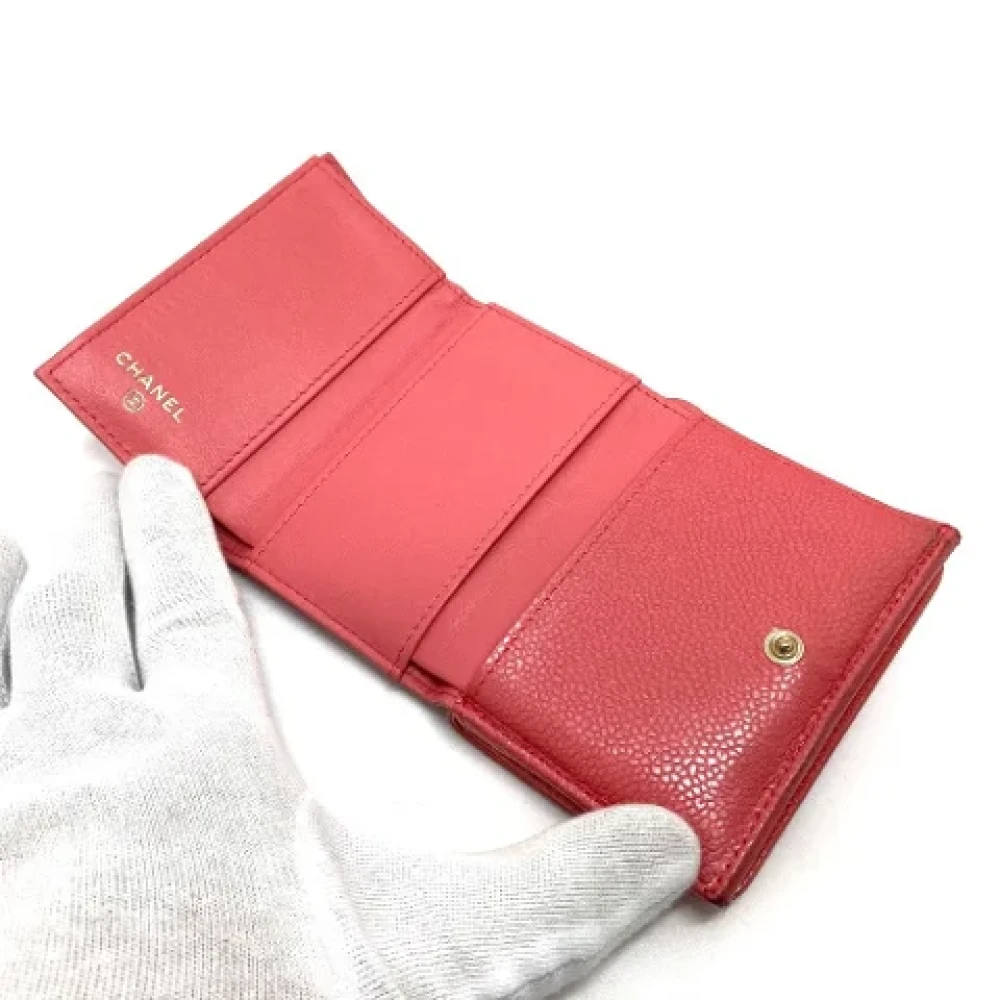 Chanel Vintage Pre-owned Leather wallets Pink Dames
