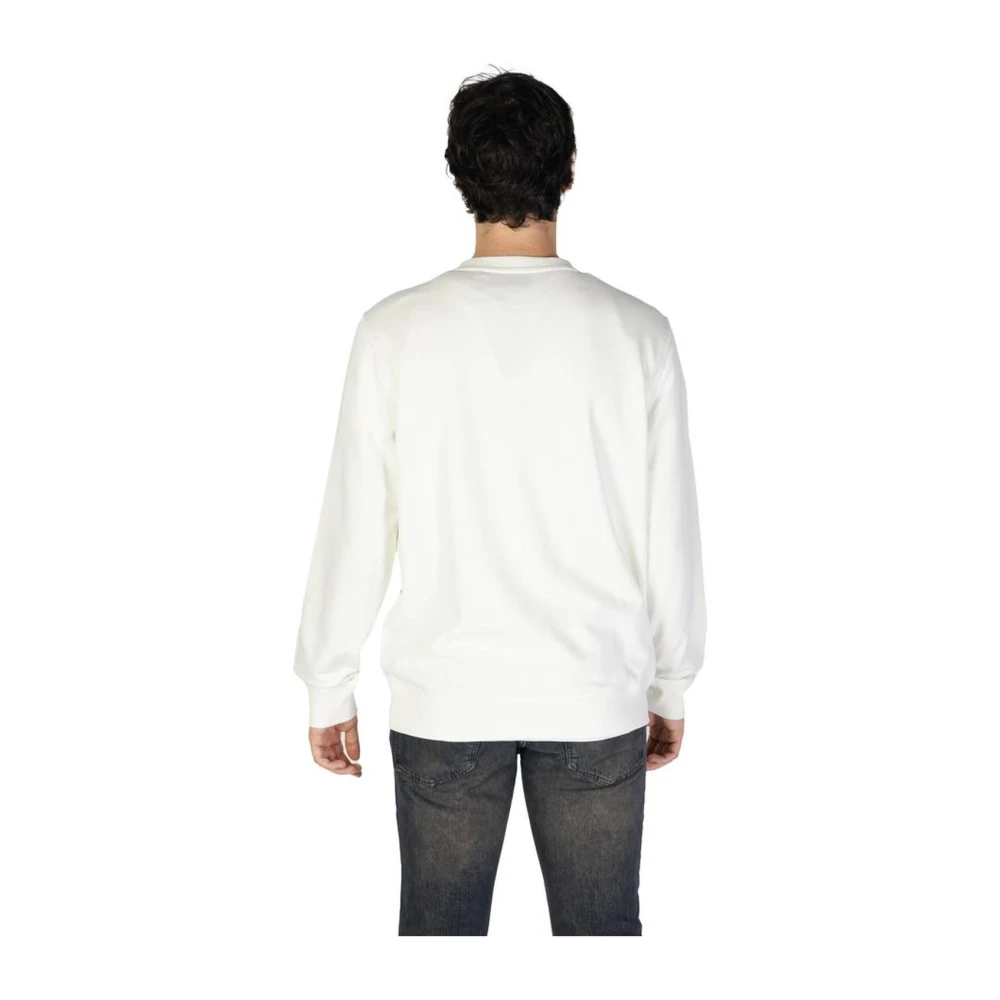 Hugo Boss Klassieke katoenen trui voor mannen White Heren