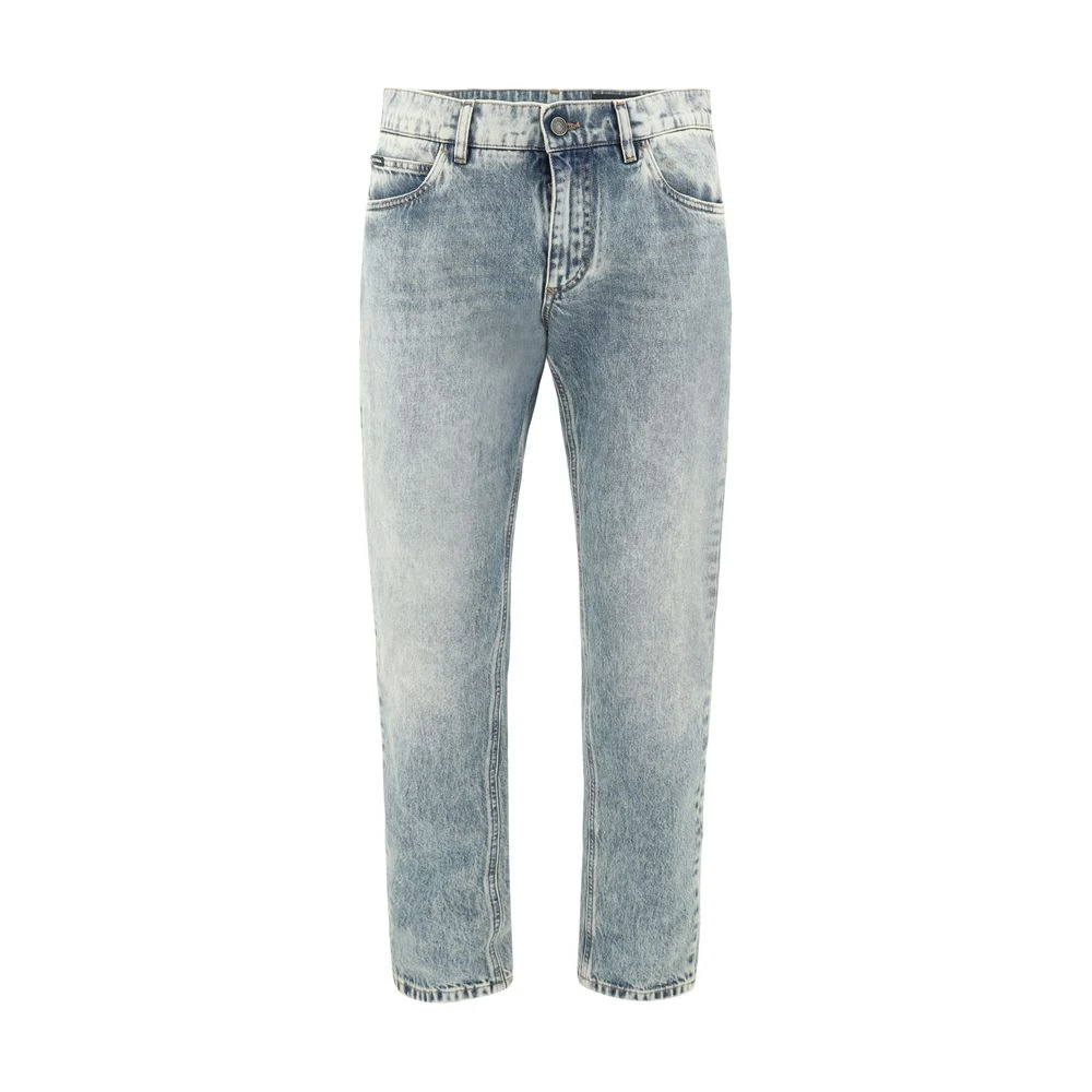 Dolce & Gabbana Jeans met versleten effect en karakter Blue Heren