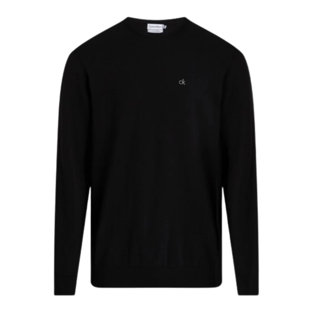 Calvin Klein Zwarte Trui Moderne Stijl Black Heren