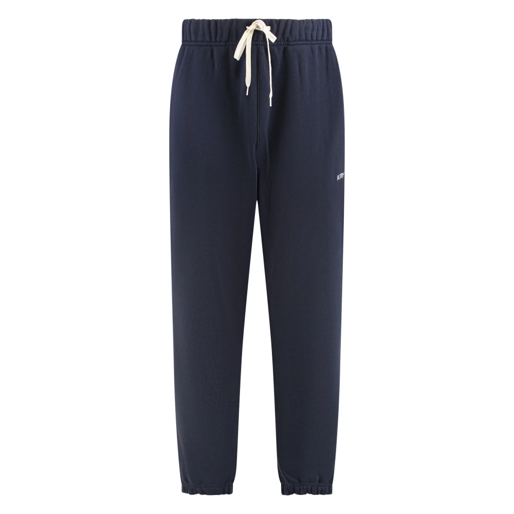 Autry Men's Blue Sweatpants, L, Cotton Track-Trousers