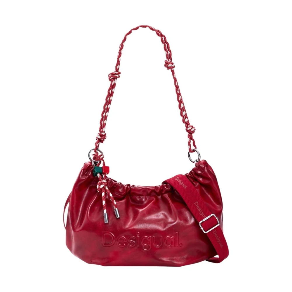 Desigual Donna Rosso Borse, Taglia Unica, New,