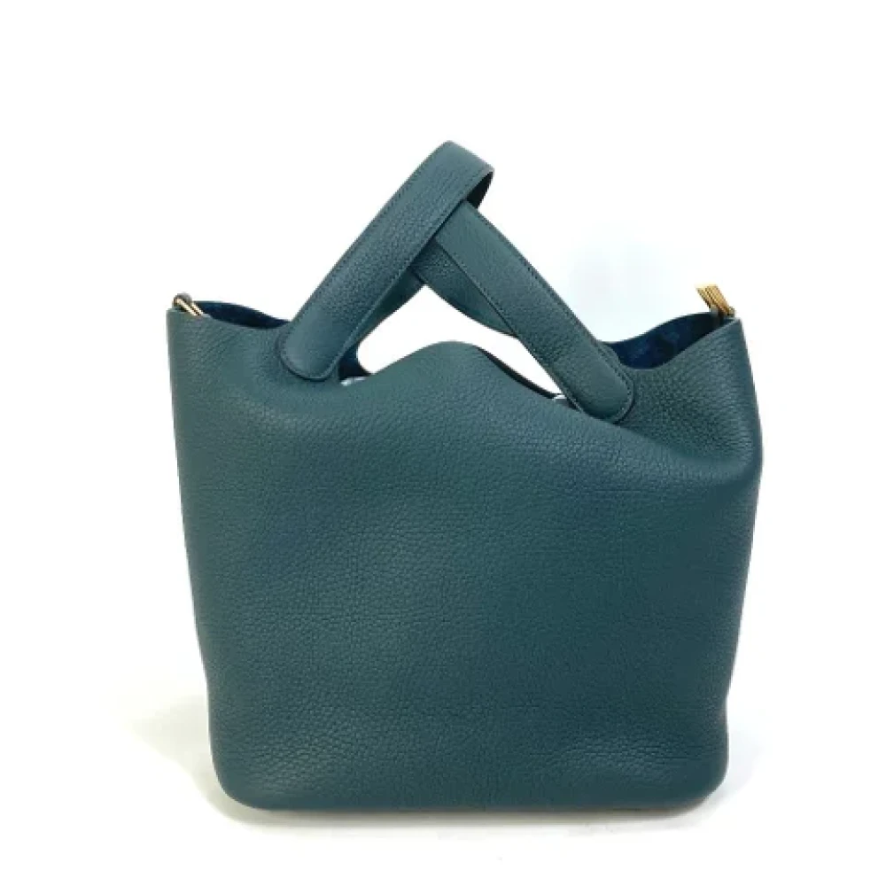 Hermès Vintage Pre-owned Leather handbags Green Dames