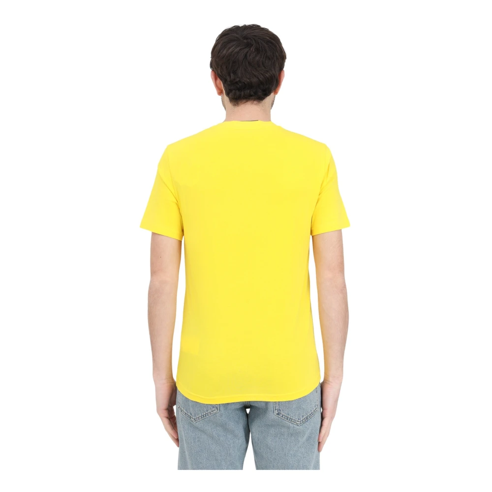 Moschino Gele Logo Print T-shirt Yellow Heren