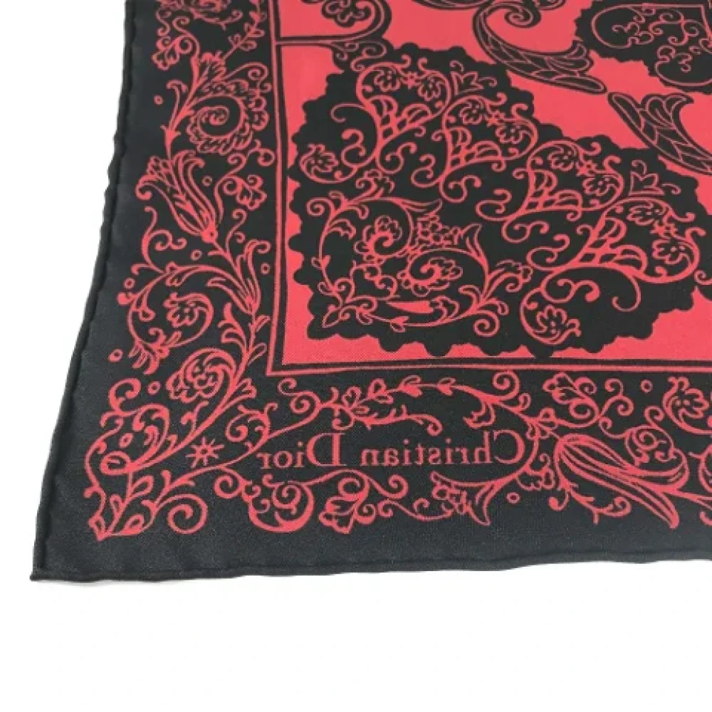 Dior Vintage Pre-owned Fabric scarves Black Dames
