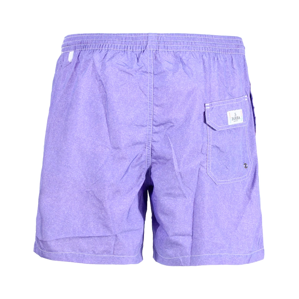 Barba Paarse Strandkleding Elastische Taille Shorts Purple Heren
