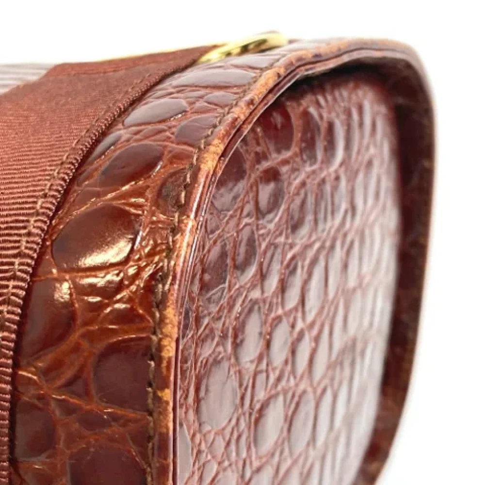 Salvatore Ferragamo Pre-owned Leather shoulder-bags Brown Dames