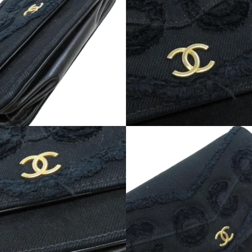 Chanel Vintage Pre-owned Canvas wallets Black Dames