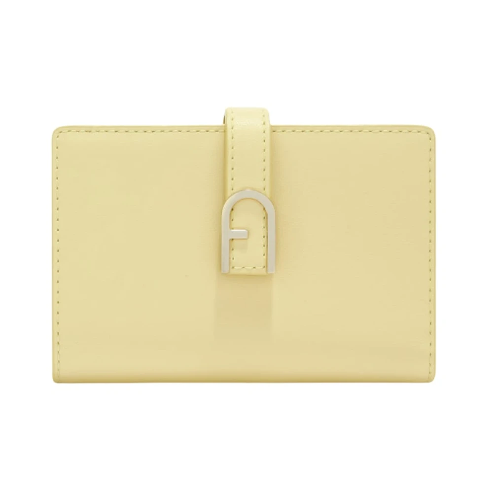Furla Flow Compacte Portemonnee Yellow Dames