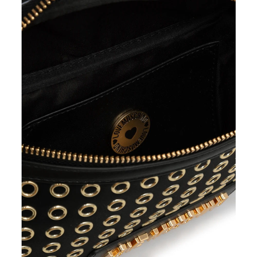 Love Moschino Studded Heuptas met Logodetail Black Dames