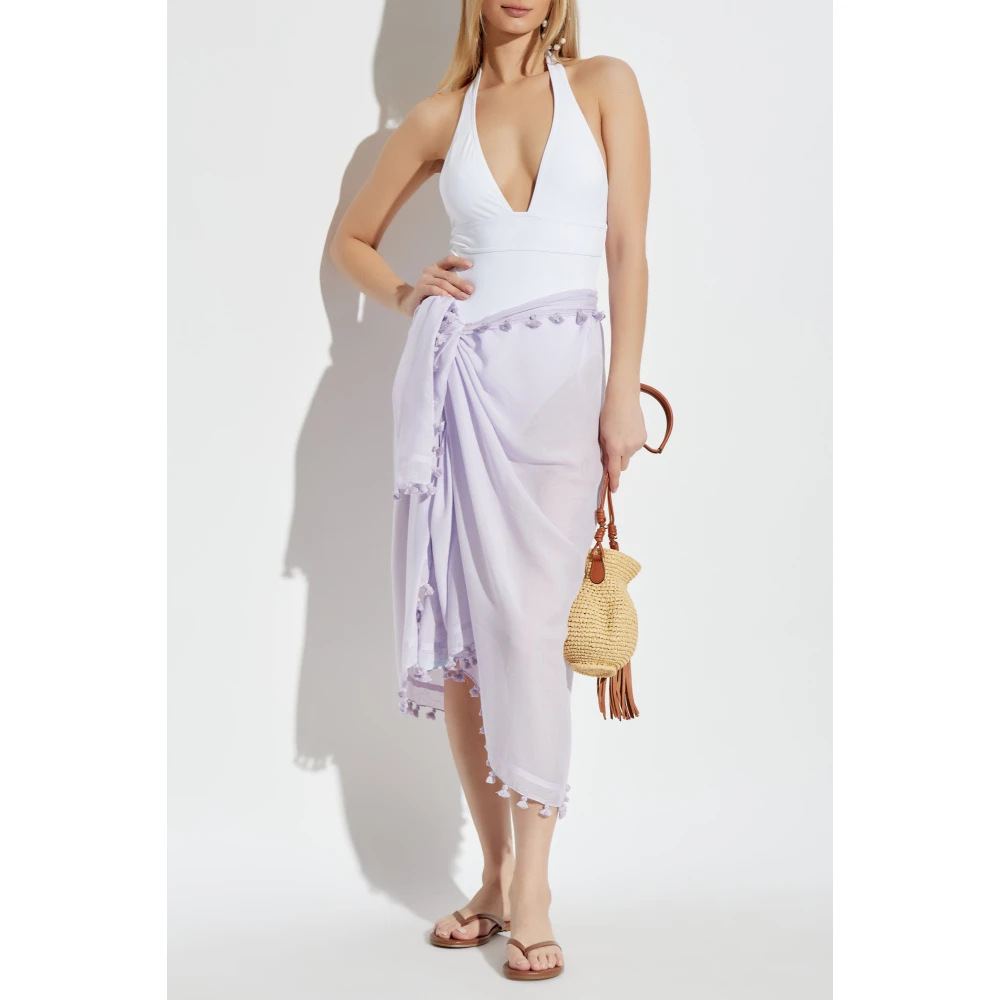 Melissa Odabash Pareo met franjes Purple Dames