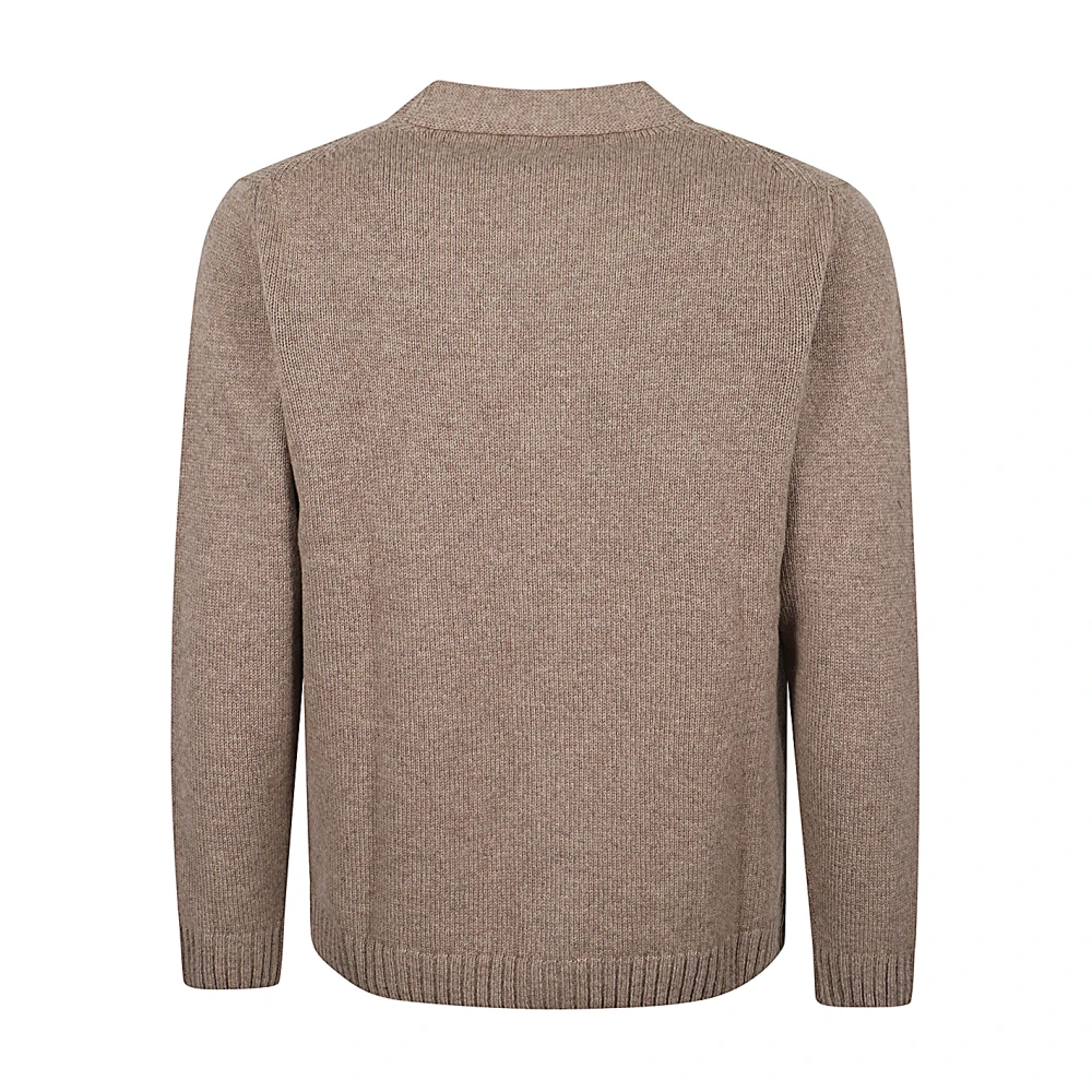 Daniele Fiesoli Merino Knoop Gebreide Vest Brown Dames