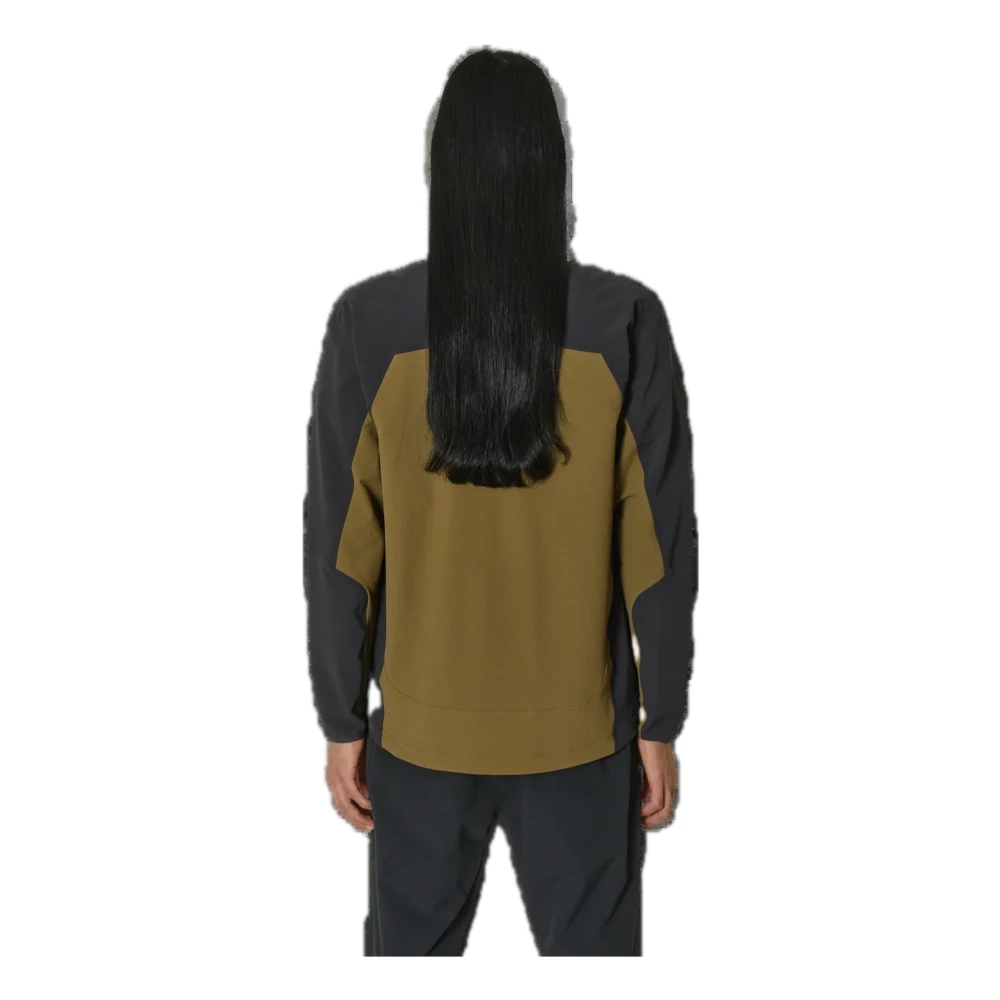 ROA Zwarte Softshell Jas met Logo Grafisch Green Heren