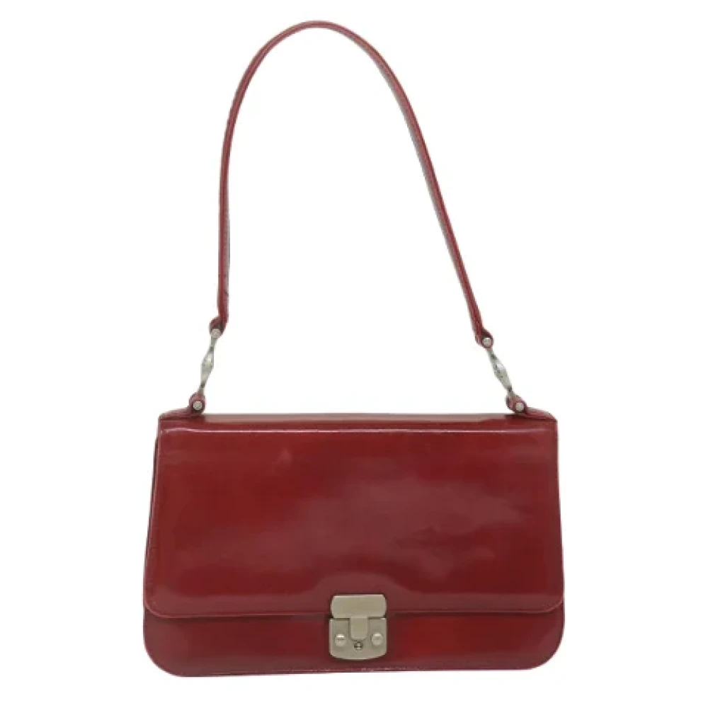 Versace Pre-owned Leather shoulder-bags Red Dames