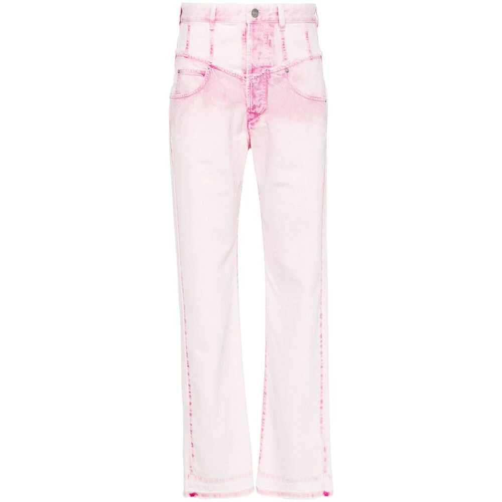 Isabel marant Roze Denim Straight Leg Jeans Pink Dames