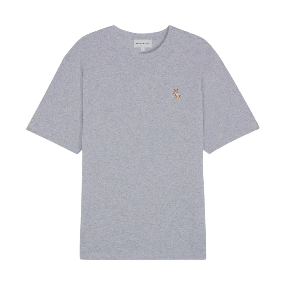 Maison Kitsuné Vos Katoenen T-Shirt Gray Heren