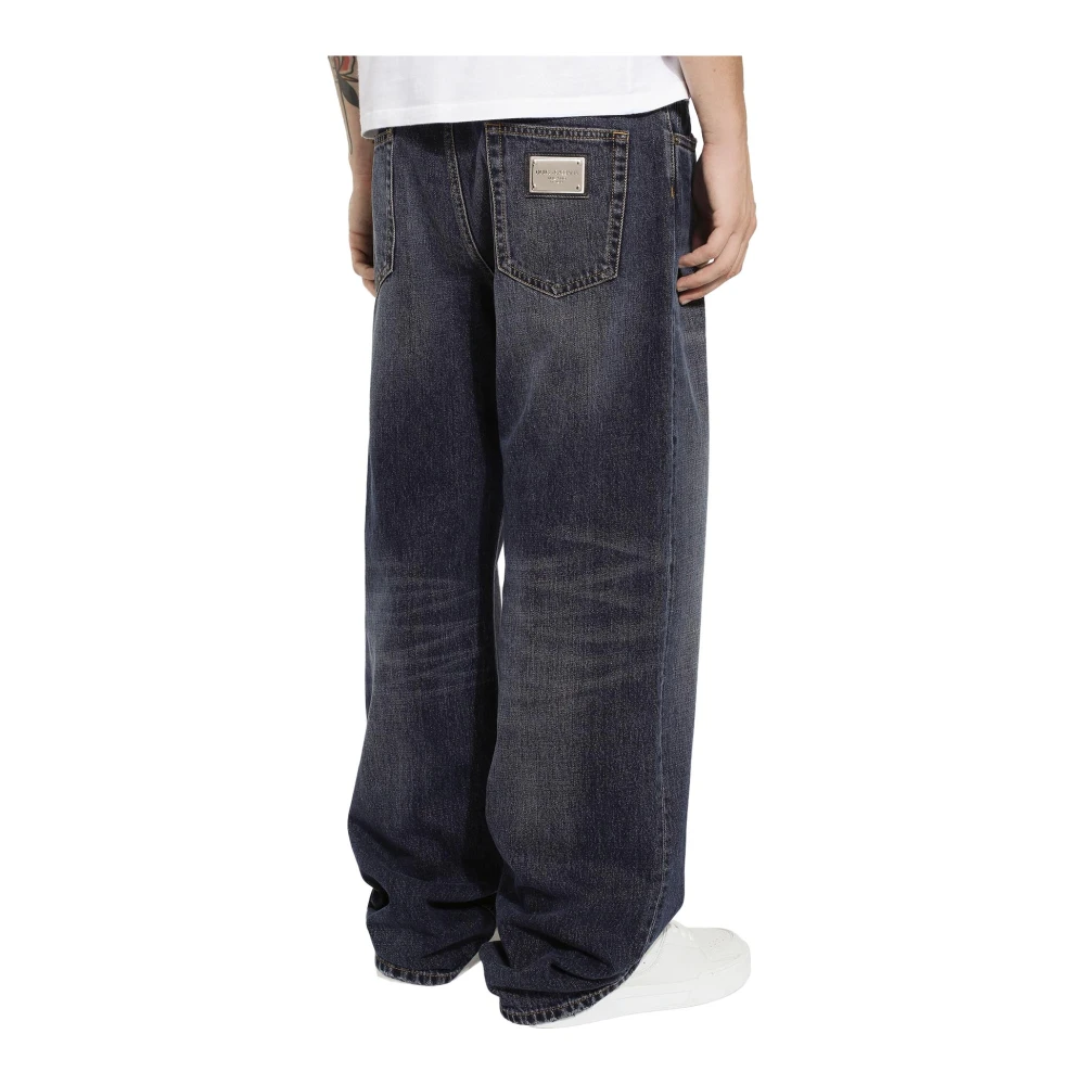 Dolce & Gabbana Denim Oversize Jeans Blue Heren