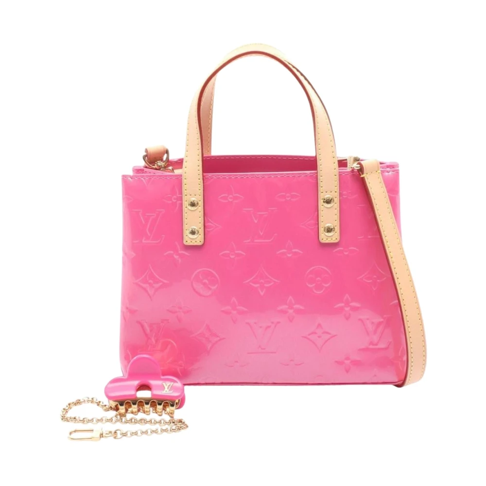 Louis Vuitton Vintage Women's Pink Pre-Owned Vintage Patent Leather Monogram Satchel