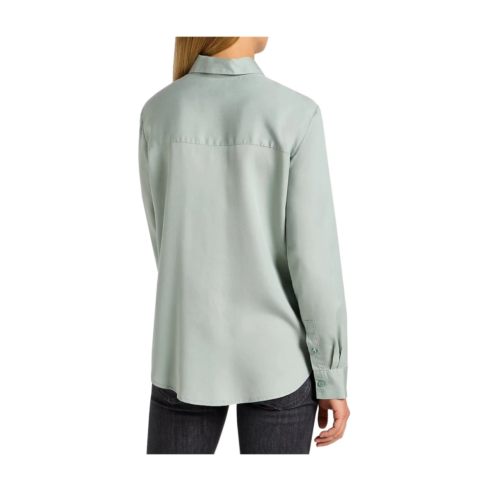 Lee Metallic Logo Tee Korte Mouw Shirt Gray Dames