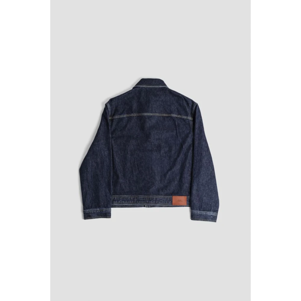 Studio Nicholson Italiaanse denim jack met zout en peper korrel Blue Dames