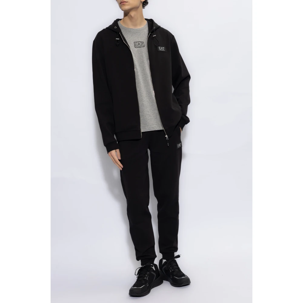 Emporio Armani EA7 Hoodie met logo Black Heren