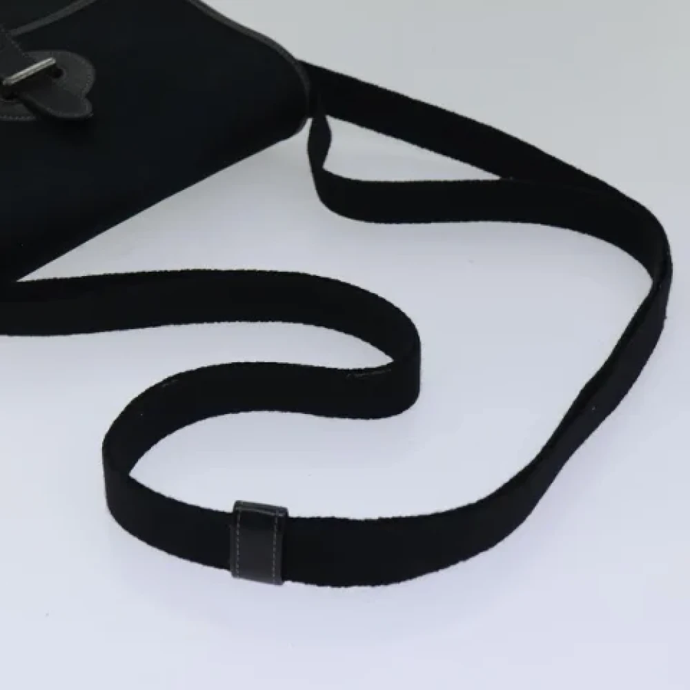 Hermès Vintage Pre-owned Canvas shoulder-bags Black Dames