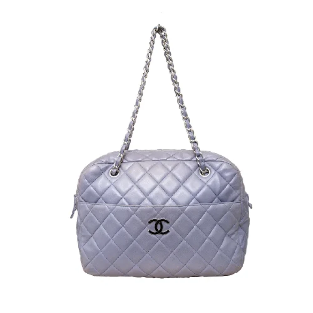 Chanel Vintage Pre-owned Leather chanel-bags Purple Dames