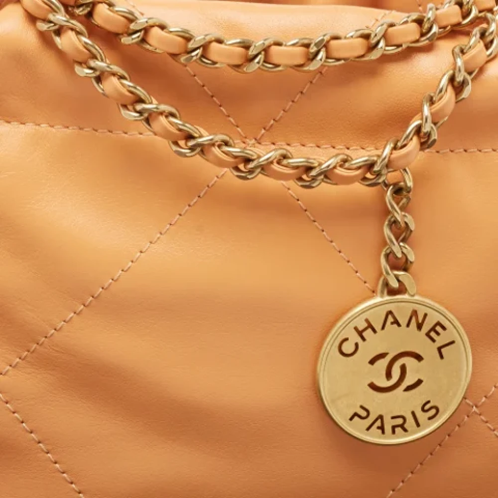 Chanel Vintage Pre-owned Leather chanel-bags Orange Dames
