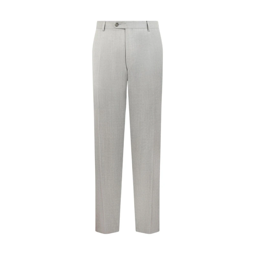 Brooks Brothers Gray Virgin Wool Trousers - Male - Suit Trousers - W42 - Trousers