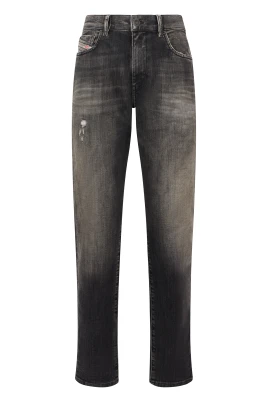 Mörk denim jeans med en blekt effekt