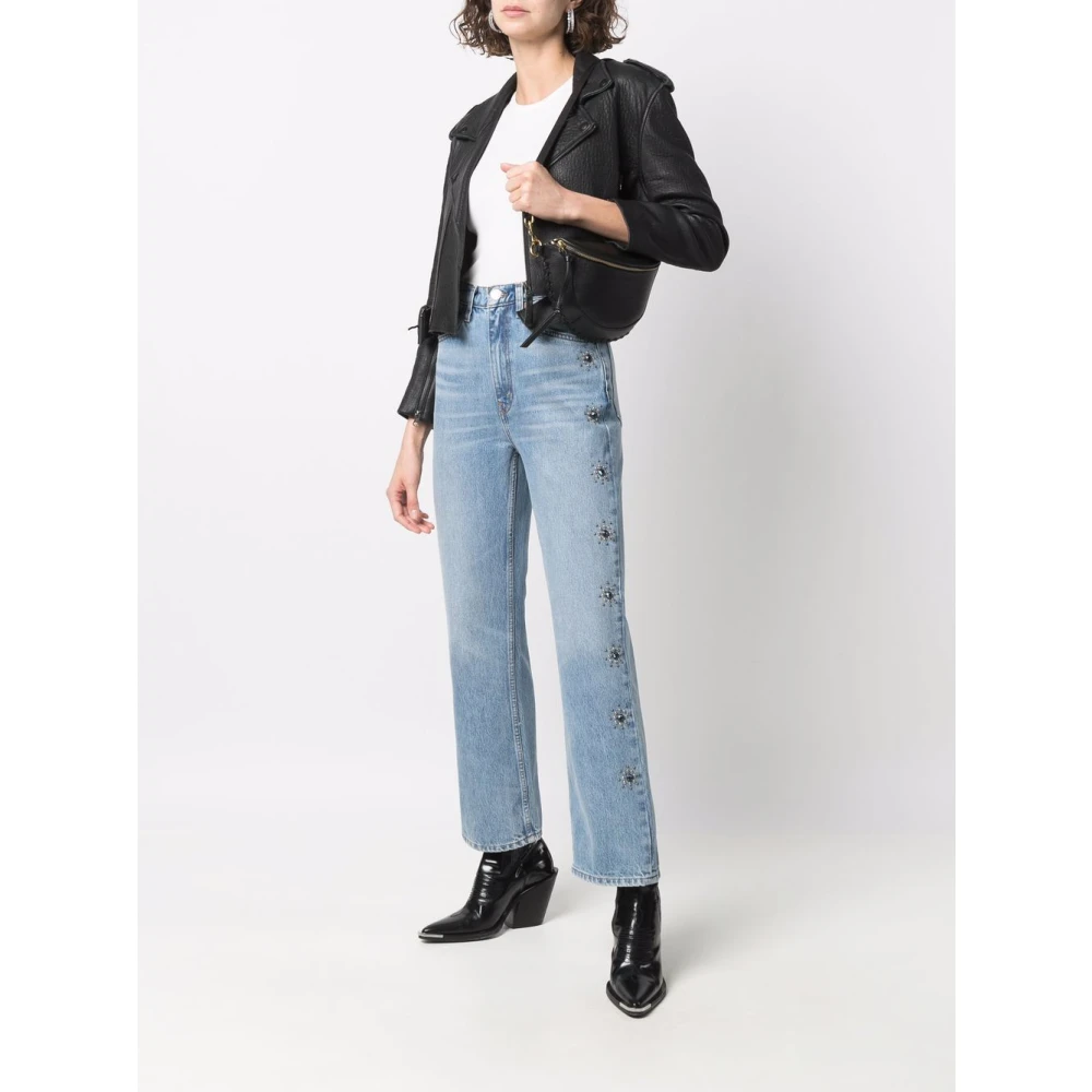 Re Done Vintage Flared Jeans met edelsteen details Blue Dames